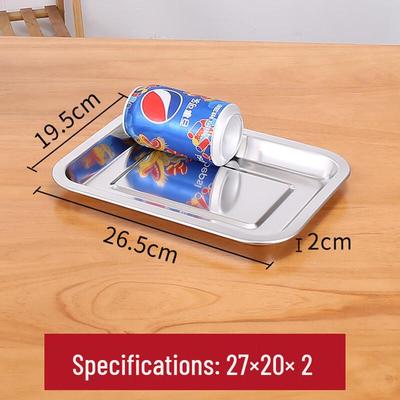 Meilihua Extra Thick Rectangular Stainless Steel Tray Set