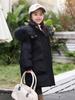 2024 Mid-Length Girls' Thick White Duck Down Jacket - Korean Style Warm Winter Outerwear