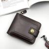 Vintage Men's Wallet Hasp Zipper Clutch Storage Bag Portable Card Bag  Outgoing