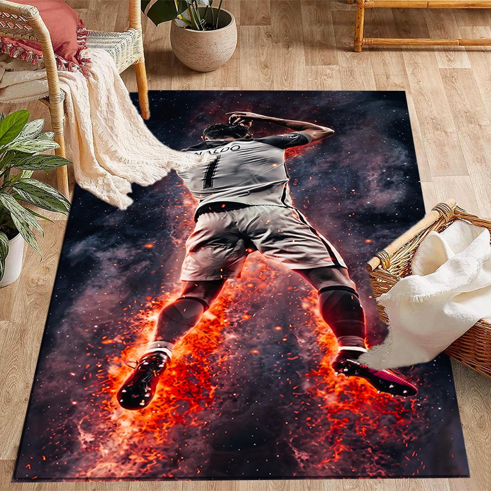 Football Player Action Area Rug Perfect for Decorate room Dining Room Balcony Bedrooms Antislip Carpet Office home decor Best for Christmas