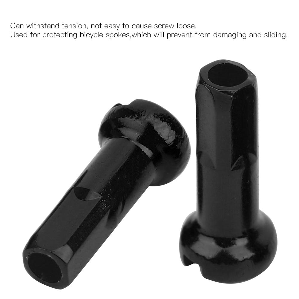 10Pcs Mountain Bike 14G Wire 7075 Aluminium Alloy Spoke Cap Bicycle Cycling Riding Accessory Bike Spoke Cap black