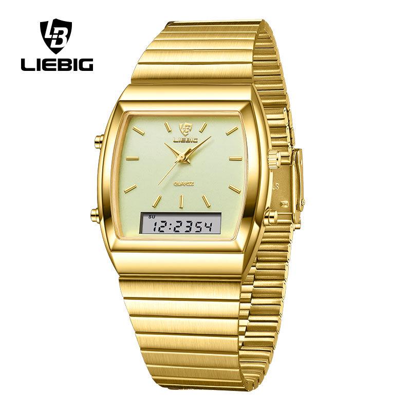 

Laibinji Men s Waterproof Dual Display Quartz Watch, Luminous Fashion Design