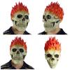 Creative Halloween Latex Evil Spirit Knight Mask Red-haired Skull Head Cover