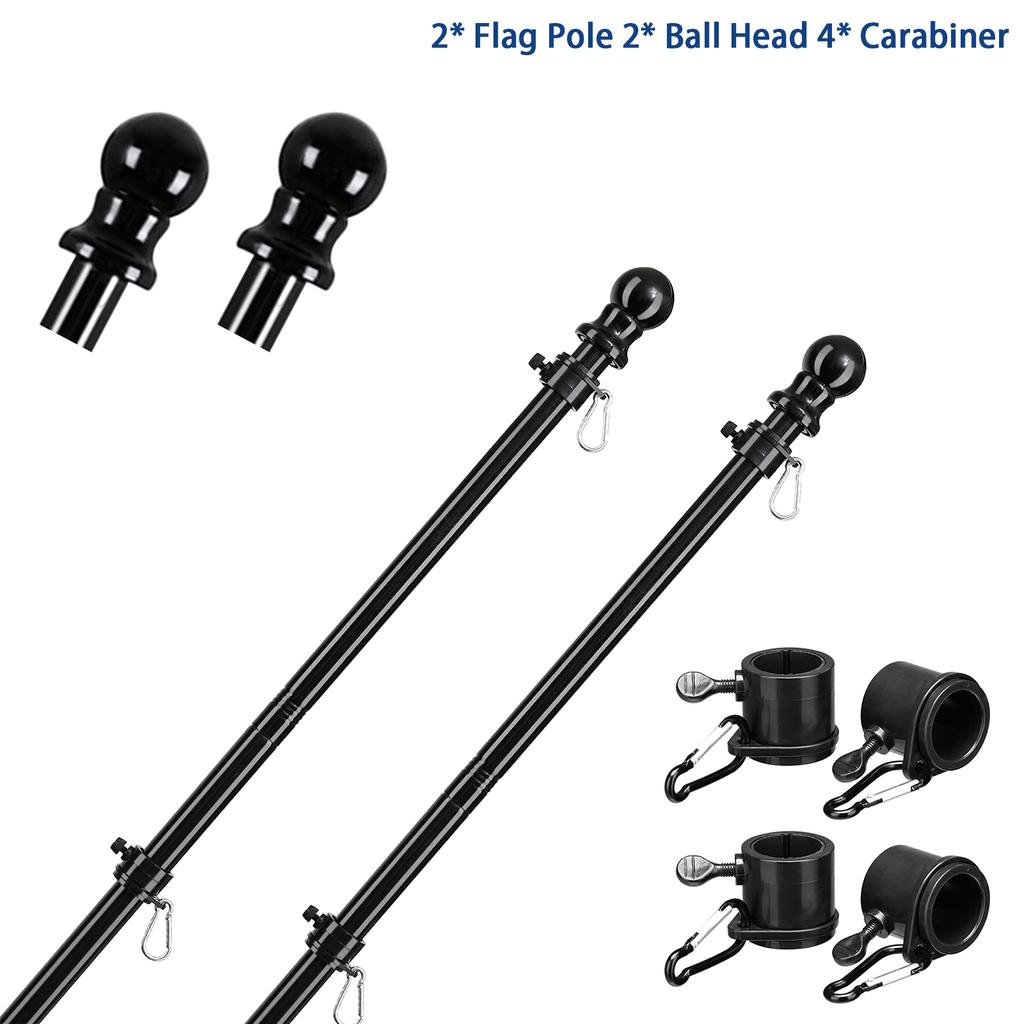 1,8 m Verstellbare Teleskop-Fahnenstange Spitze Haus Wandmontage Halterung Basis 360 Drehbar Stahl Außen Hof Banner Fahnenstangenhalter