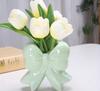 Cute Bow - Shaped Ceramic Vase, Nordic Ins Style Home Decor Flower Arrangement Ornament
