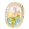 1 Par de Brincos de Tarraxa Flor Esmaltada para Mulheres, Brincos de Tarraxa Flor de Pérola Artificial Strass, Presente de Joia para Namorada Esposa Mãe Filha