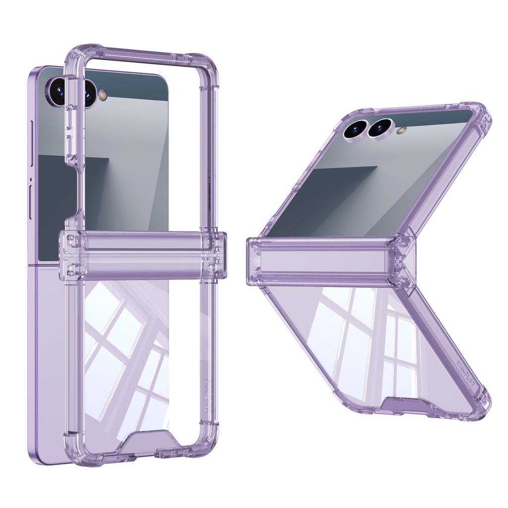 Four-corner Anti-drop All-inclusive Hinged Transparent Phone Case for Samsung Galaxy Z Flip 8 7 6 5 Flip7 FE Shcokproof Cover