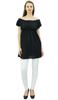 Bimba Women's Off shoulder Puff Sleeve Tops Elastic Waist Blouse Cotton