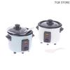1Pcs Mini White Blue Plastic Rice Cooker With Rice Spoon 1:12 Cooking Kitchenware Model Decorative Accessories