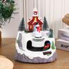 Christmas Light Show Concert Rotating Cabin Small House Music Box Figurine Decoration Gift Accessory