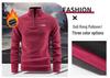 Polar Fleece Pullover: European & American Winter Sweatshirt, Elastic Casual Sports Top with Velvet Base Layer