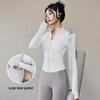 Women's Slim Fit Zipper Yoga Jacket with Sun Protection - Long Sleeve, Quick Dry Sportswear for Running & Fitness