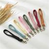 Soft Cotton Rope Keychain Boho Handmade Wristlet Bracelet Key Chain Long Weaving Wrist Lanyard Car Key Holder for Women Gift