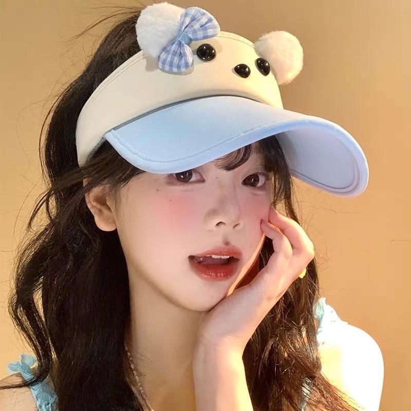 Hellokitty Sun Protection Hat With Wide Brim For Girls Summer Sunshade Cap