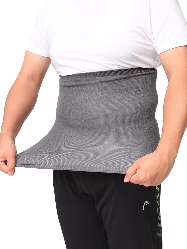 

[HYBRIDBIZ] Sakazen Plus Size Men s LIFE Made in Japan Rayon x Silk Odor-Resistant Belly Warmer Black X2 (Equivalent to 4L-5L)