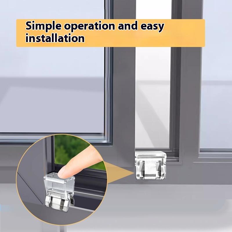 Window Rail Fixing Safety Clip, Screen Window And Door Safety Plug Heavy-Duty Sliding Window Lock, Screen Fixing Clip,