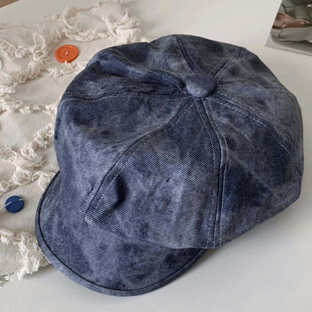 British Style Pu Leather Beret Autumn Winter Artist Cap Elegant Women's Beret  Streetwear