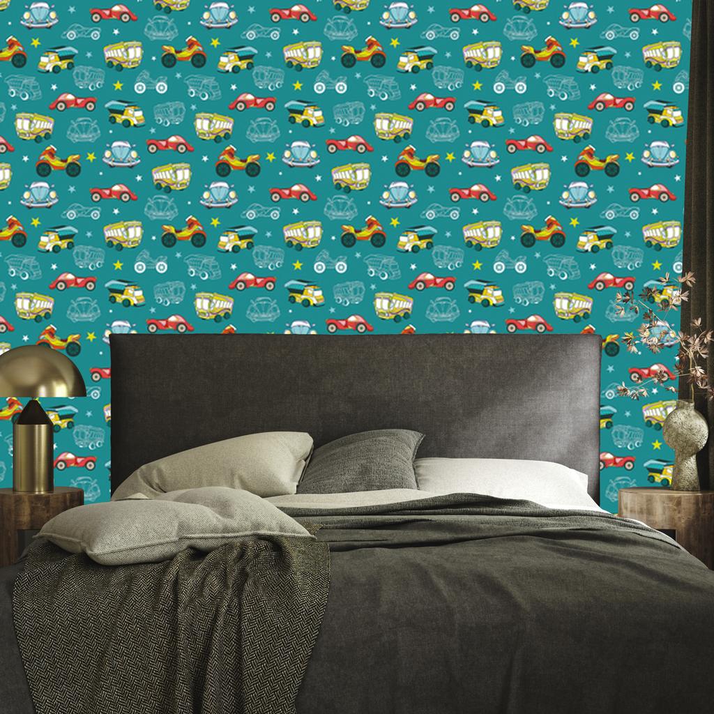 Colorful cars and motorcycles wallpaper for living room and bedroom 50x1000