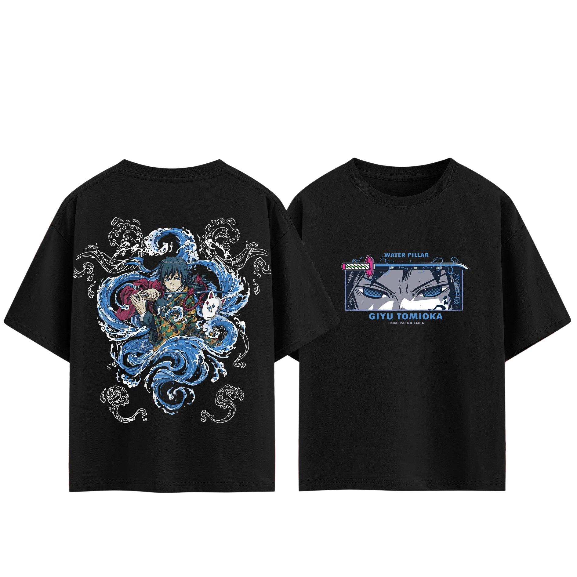 

Demon Slayer Tomioka Giyuu T-shirt Men and Women Summer Cotton Y2K Clothing Fashion Anime Fans Short Sleeve Tops Streetwear S разноцветный
