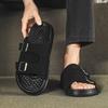 Unisex Suede Double Strap Slide Sandals with Adjustable  and Soft Insole for Casual Summer Wear