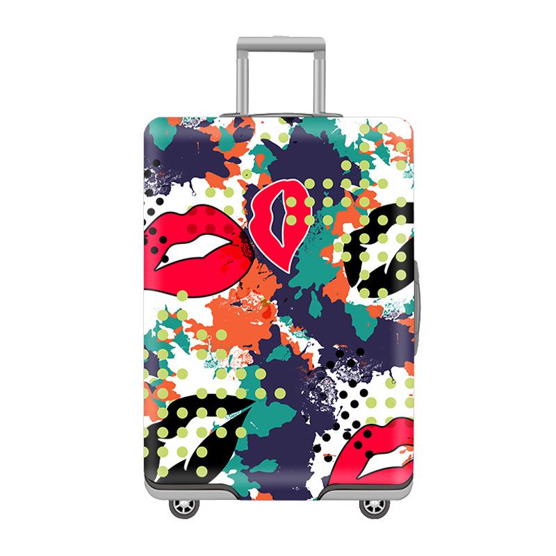 Elastiskt bagageskydd med logotryck: Slitstarkt, Förtjockat, Damm- och repkänsligt skydd för resväskor