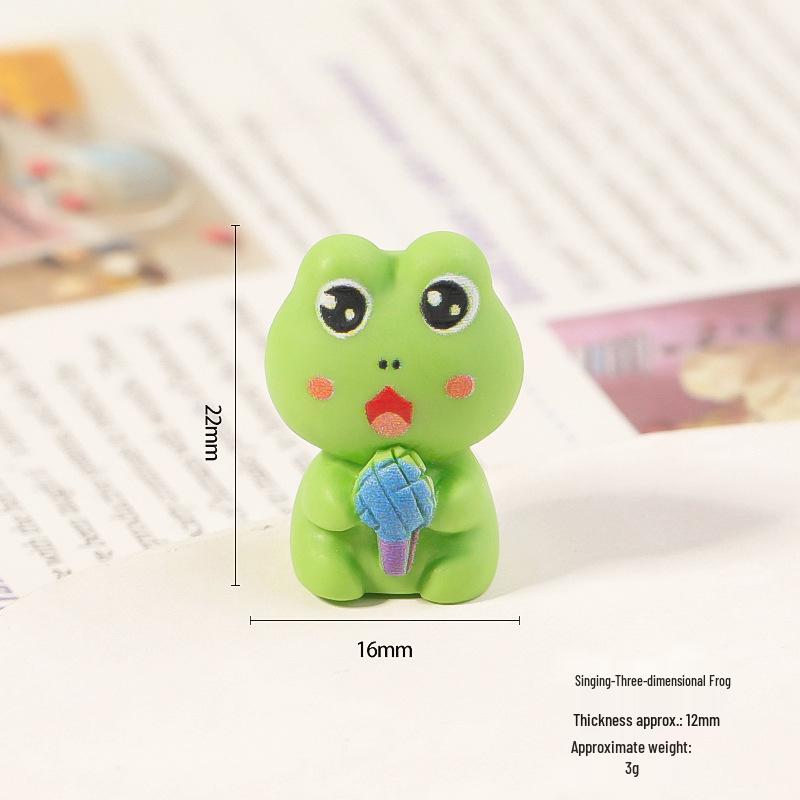 3D Harz Cartoon Frosch Ornament: Süße & Lustige Figur für Auto- oder Bürodekoration