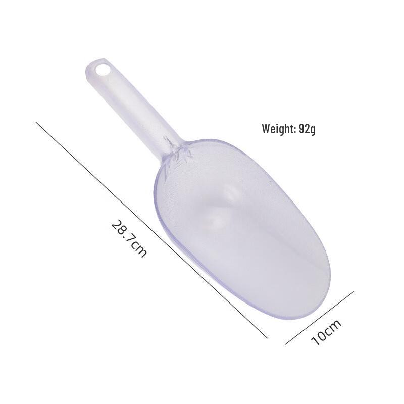Transparent Plastic Flat-Bottom Scoop