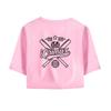 Summer Fashion Women's Sexy Icrimax Letter Print Short Sleeve Crop Top Funny Tee Shirts Hipster O-neck Cool Tops