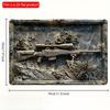 2d Flat 30*20cm, Contemporary Military Sniper Rifle Wooden Decorative Sign and Plaque, Wall Hanging Art for Home, Living Room, Door, Kitchen, Garden