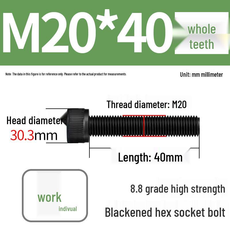 8.8 High-Strength Socket Head Cap Screw Bolt (M4-M20)