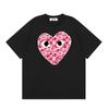 VibeStreet NUOVA T-shirt 100% Cotone T-shirt da Uomo a Forma di Cuore Donna Nuova Marca Originale T-shirt Top da Uomo Estate Manica Corta Moda Ami Amoring