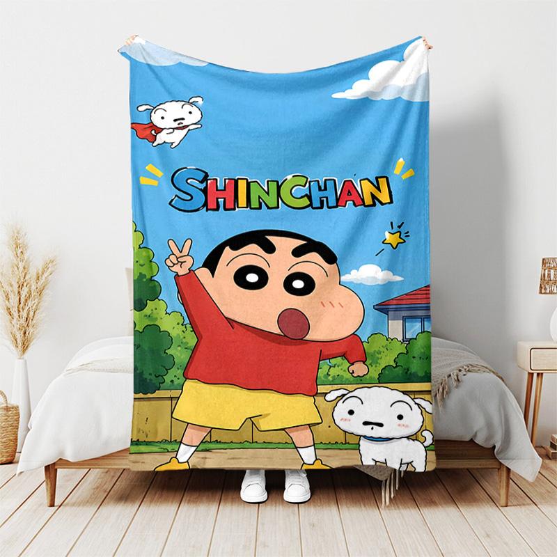 1pc Blanket - Crayon Shin-chan Print Design, Lightweight Blanket for Sofa, Bed- Soft &Warm, Gift for All Seasons