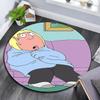 Chris Griffin Pattern Round rug,Carpet Rug for Living Room Bedroom Playroom ,Non-slip Floor Mat,Holiday Gifts and Birthday Gifts.