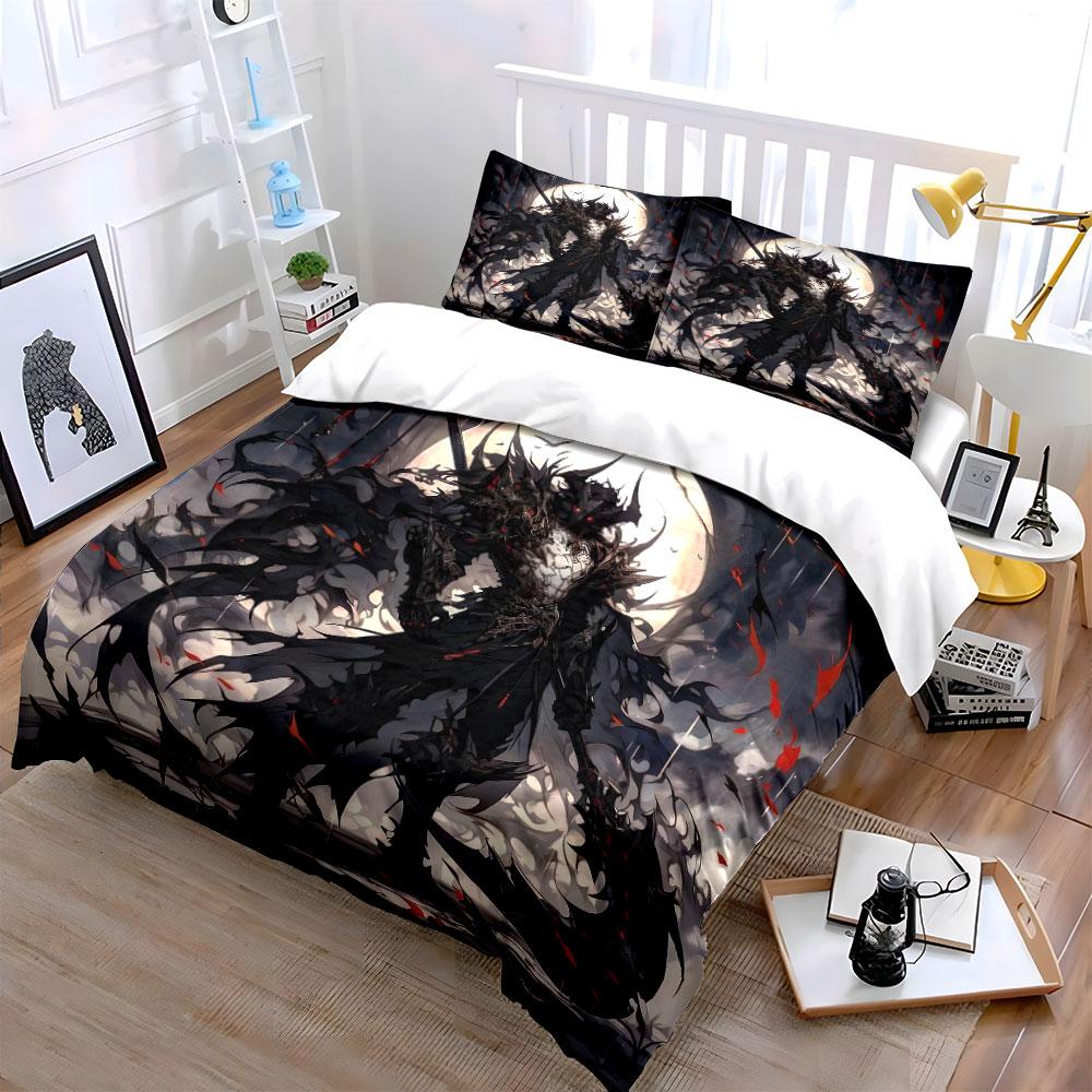 Set di Biancheria da Letto con Copripiumino e Federe, Morbido e Confortevole, Decorazione Dark Knight, Inclusi 1*Copripiumino & 2*Federe, Regalo