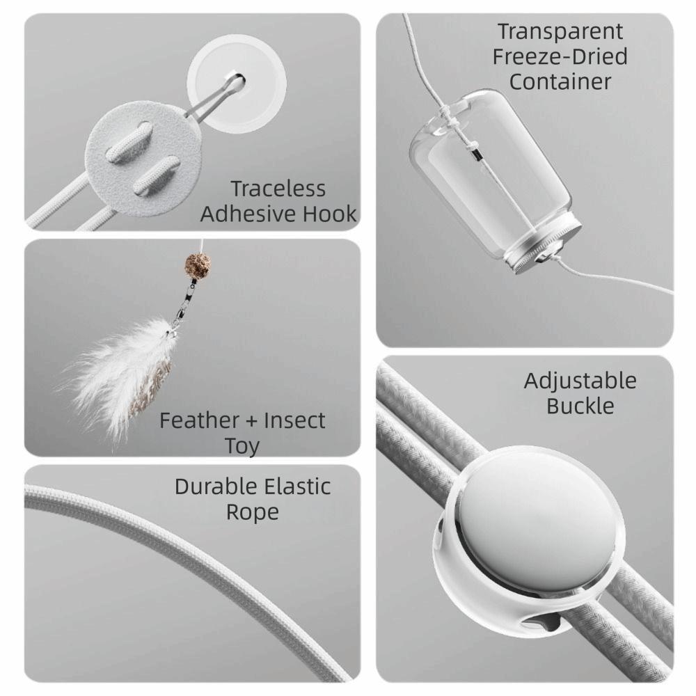 Food Feeder Cat Toy Food Feeder Leak Food Teaser Stick Self Entertaining Cat Toy Boredom relieve