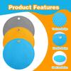 3Pcs Rubber Jar Opener,Round Large Jar Opener Gripper Pad Kitchen Non-Slip Coasters for Weak Hands,6.7x6.7Inch(Gray,Blue,Orange)