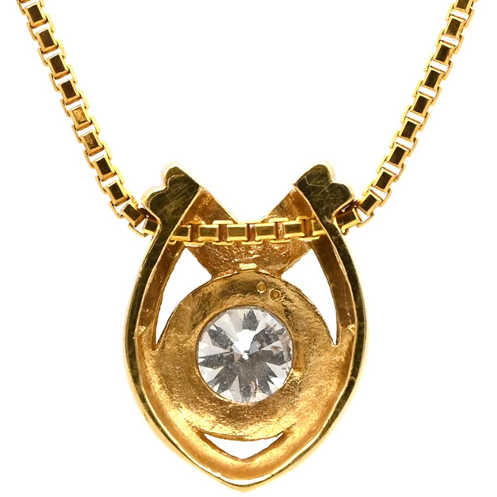 NON BRAND Diamond PendantNecklace 18K Yellow Gold/diamond Array