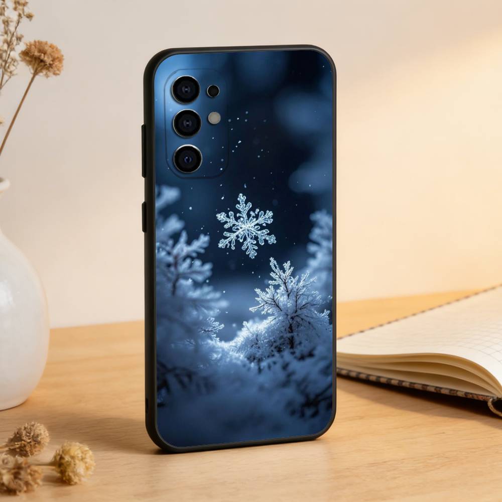 

Beautiful Snowflak Phone Case For Samsung S25,S24,S21,S22,S23,S30,Ultra,S20,Plus,Fe,Soft Silicone Black Cover Samsung S21 s305G