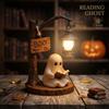Cute Ghost Reading Light, 3D Resin Ghost Night Light for Halloween, Cute LED Halloween Night Decorations, Gift for Tables, Fireplaces
