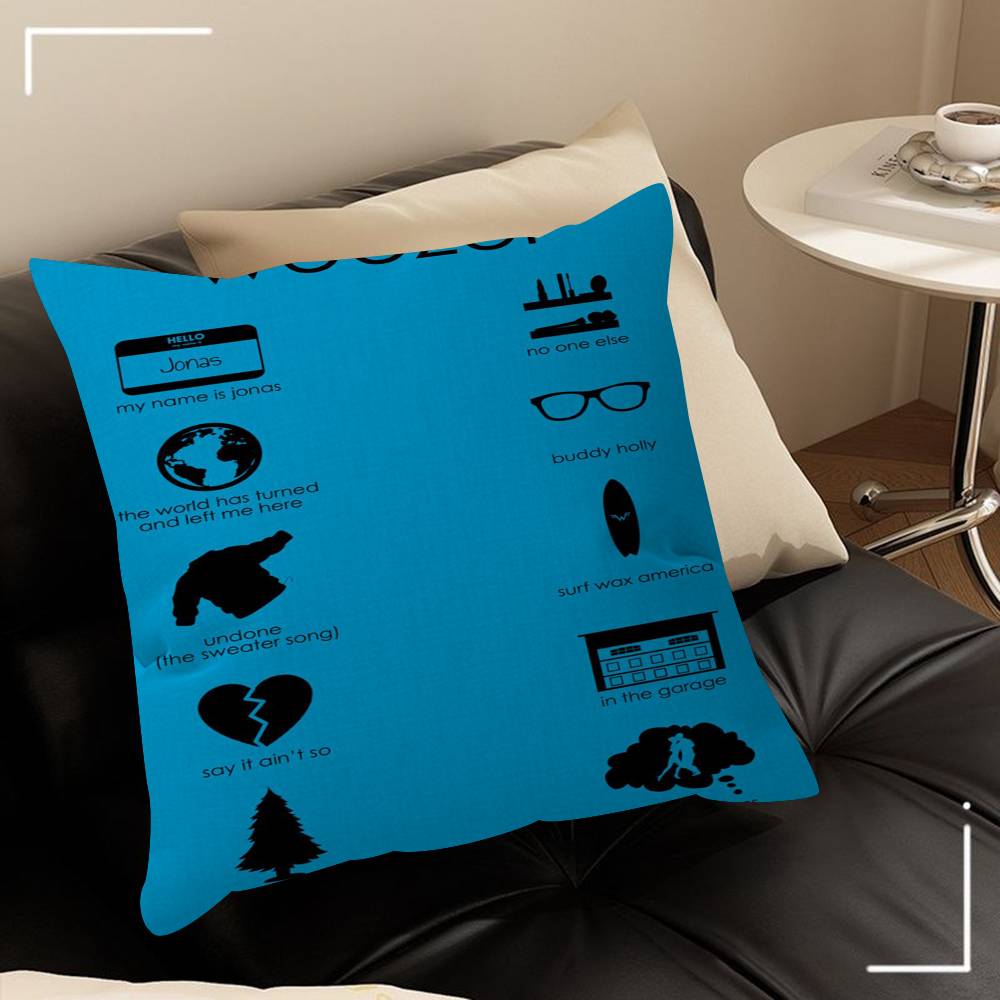 Weezer Music Band 4545cm Cushion Cover Pillow Cover Decor Pillowcase Home Pillowcase For Couch Pillow