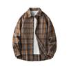 Autumn Fashion Simple Contrasting Color Men's Plaid Shirt, Korean Version of Trendy Casual Men's Long-sleeved Shirt