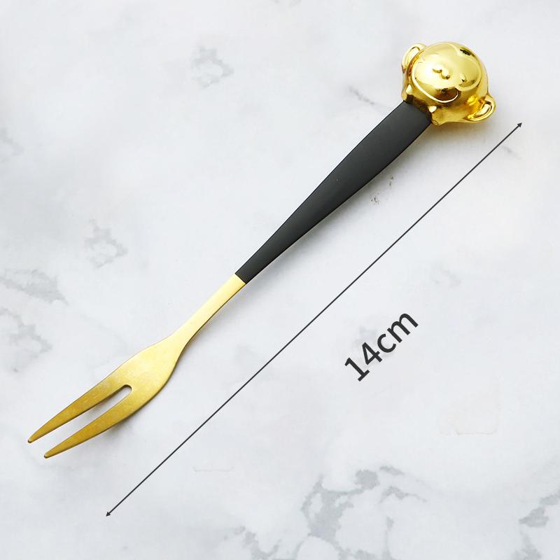 

1 шт. мультяшная фруктовая вилка из нержавеющей стали мини-вилка для детей торт фрукты зубочистка столовые приборы аксессуары украшение для вечеринки