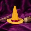 Halloween Witch Hat Decorations 2 Pcs Mini Felt Hats, Cute Tiny Wizard Wine Handmade Ribbon Crafts Bottle Topper for Party Favors, DIY Crafts,