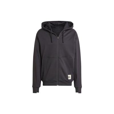 Lounge Sweatshirts Men's Black Hooded Moderate Cardigan IQ3422