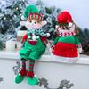 Male and Female Elf Toy Dolls for Home Decoration Christmas Atmosphere Decoration Fabric Plush Legs Elf Doll Accessories