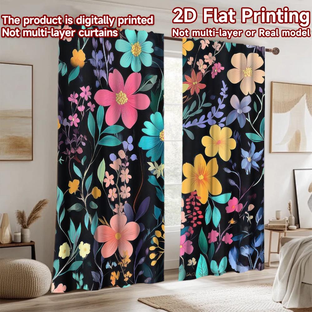 2D Flat Photography Backdrop Popular Tapestry Bright Floral Bouquet 100% Polyester Birthday Party Use for Suitable for