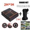 Black Shade Cloth Sunblock Mesh Cover Taped Edge With Grommets Sun Net For Pergola Plants Greenhouse Gardens Patio Canopy