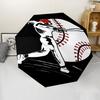 Baseball Theme Automatic Umbrella, Lightweight & Portable, 8 Rib, Perfect for Outdoor Travel, Birthdays, Christmas, Gifts.