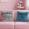 popular fashion brand Mardi Mercredi Cushion Cover Soft  EasyWash Pillow Case  Versatile for Couch Bed Travel and Office