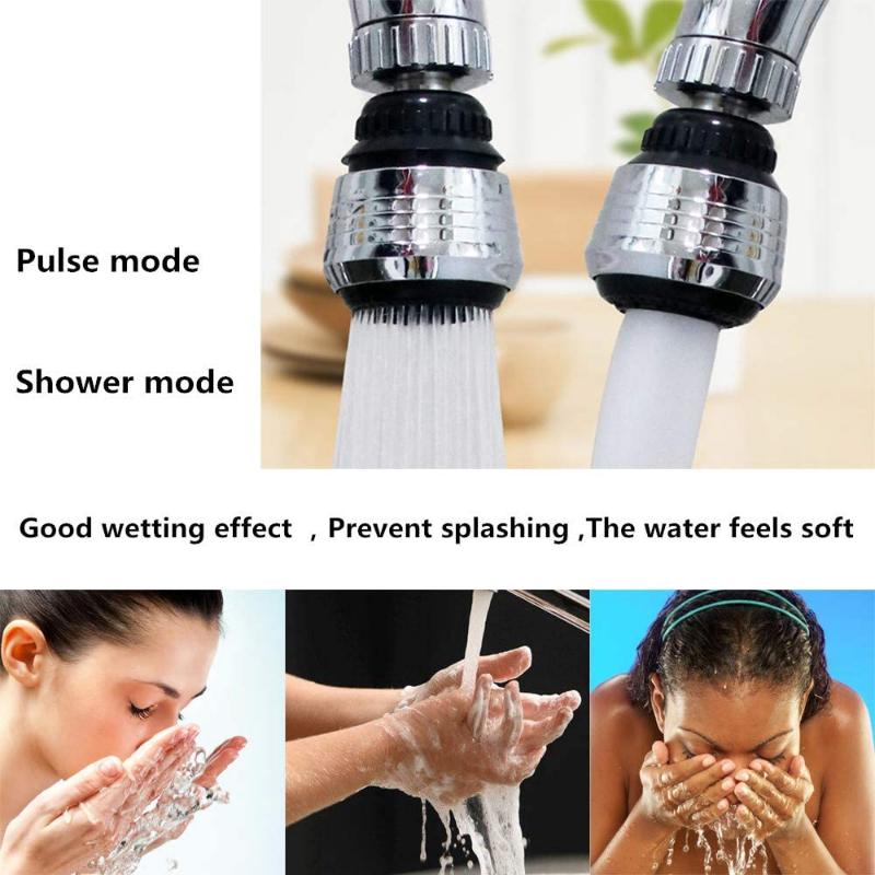 Kitchen Supplies Faucet 2 Mode 360 Rotation High-pressure Faucet Extension Water-saving Bathroom Kitchen Supplies